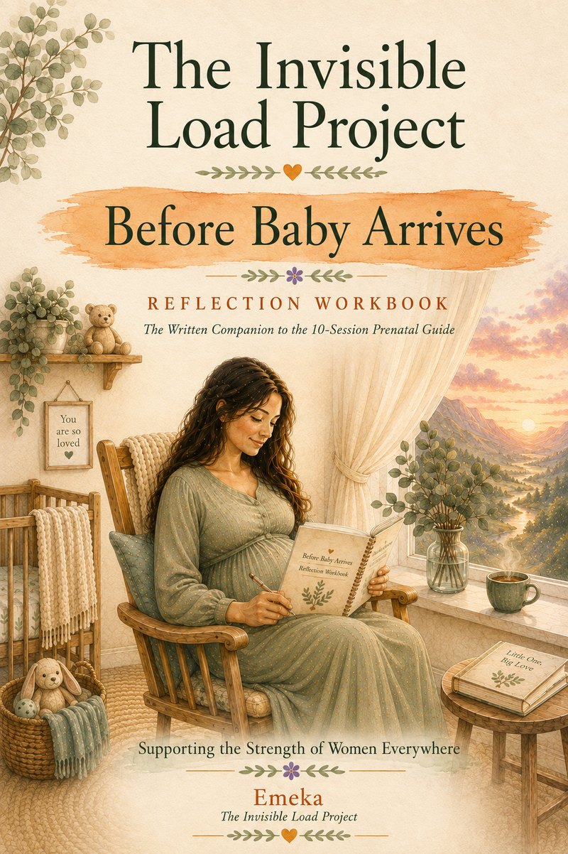 Before Baby Arrives reflection workbook — prenatal journal with postpartum planning pages