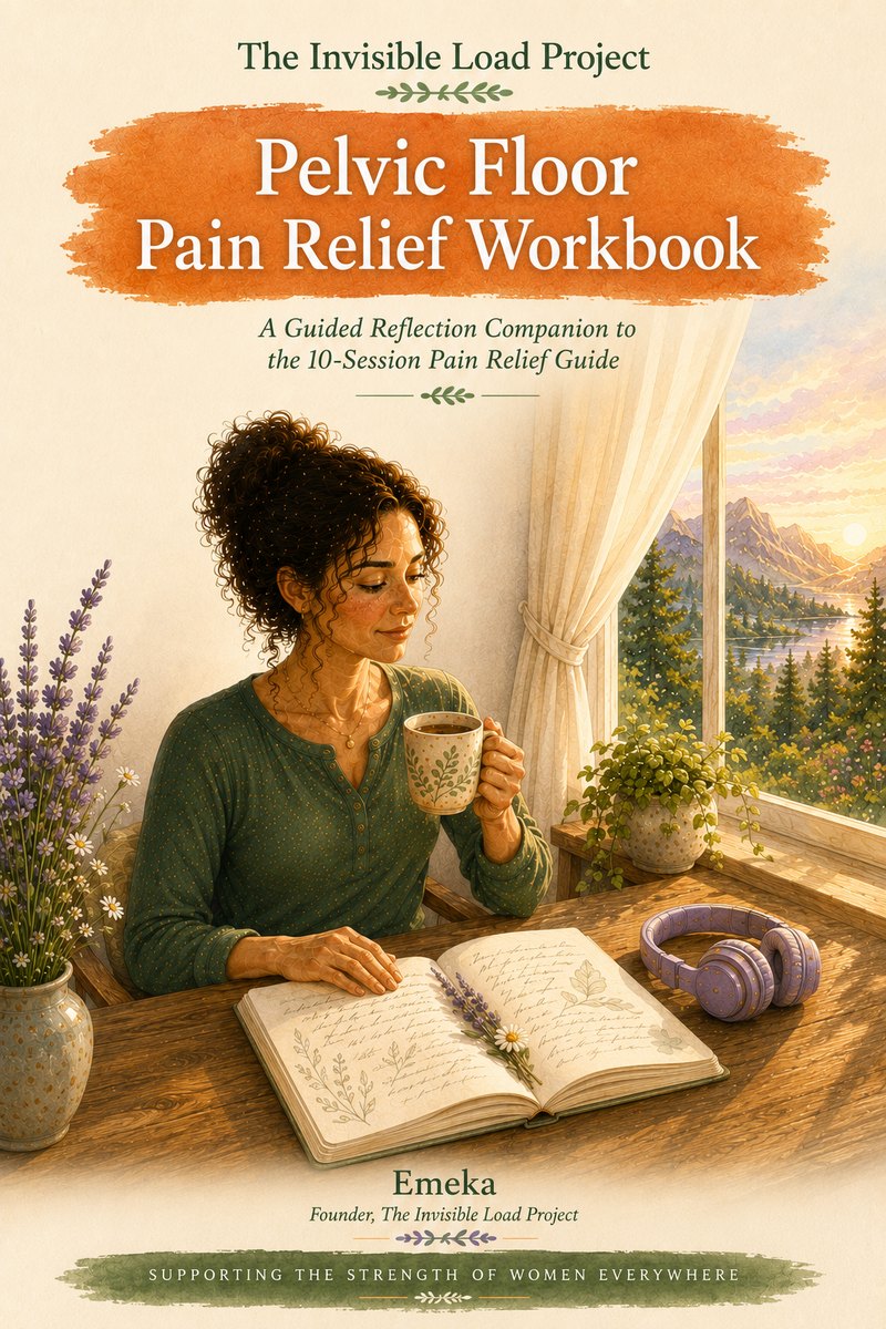 Pelvic floor pain relief reflection workbook for women — guided journal with writing prompts