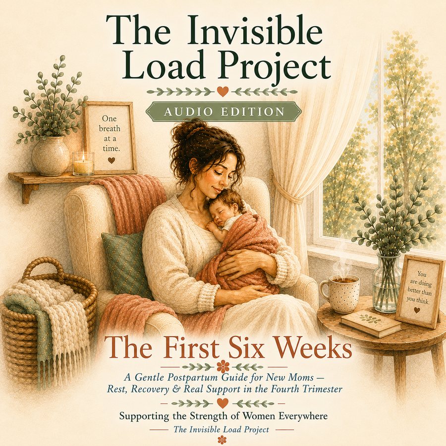 The First Six Weeks audio edition — 12 narrated postpartum support tracks